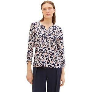 TOM TAILOR T-shirt voor dames, 34765 - Coral Cut Floral Design, L