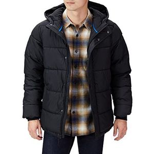 Amazon Essentials Zwaar gewicht Hooded Puffer jas jurk, zwart, S