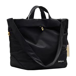 Desigual Dames PRIORI LITUANIA Accessoires Nylon Shopping Bag, Black, zwart