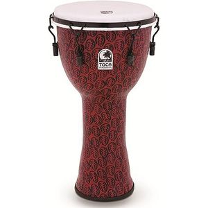 Toca 10-inch Freestyle II mechanisch afgestemde synthetische kop Djembe - rood masker