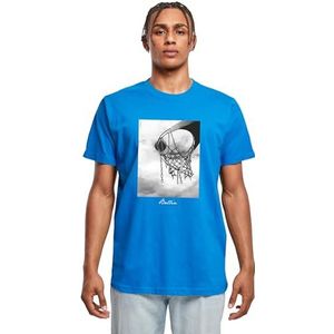 Mister Tee Heren T-shirt Ballin 2.0 Tee, T-shirt met fotoprint voor mannen, regular fit, streetwear, cobalt blue, XL
