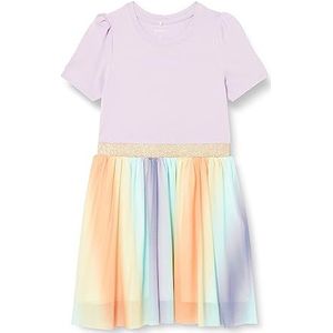 NAME IT Nmfjosia Ss Jurk voor meisjes, Keepsake Lilac, 104 cm