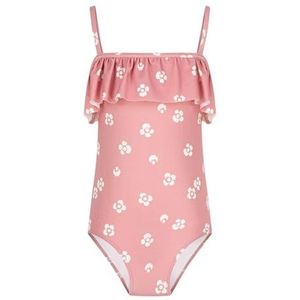 Petit Bateau 1-delig badpak voor meisjes en jongens, Roze/Wit, 8 Jaar