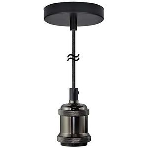 Segula Hanglamp metaal zwart - hanglamp - E27 fitting, luifel ø 10cm / hoogte 2,5cm // fitting ø 5cm / hoogte 10cm, 50563