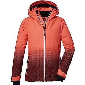 killtec Meisjes Waterdichte ski-jas/functioneel jack met capuchon en sneeuwvanger KSW 183 GRLS SKI JCKT, coral, 116, 39905-000