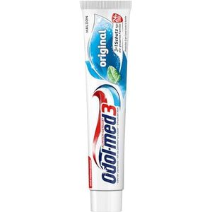 Odol-med3 Originele tandpasta, tandpasta met 3-in-1 bescherming voor sterke tanden, gezond tandvlees ** en frisse adem, 75 ml