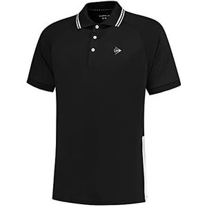 Dunlop Sports Heren Club Mens Polo Tennis Shirt, zwart/wit, 3XL