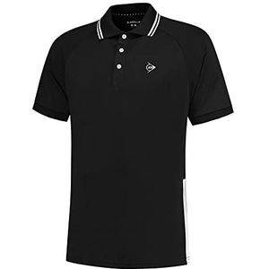 Dunlop Club Polo voor heren, sport, tennis, poloshirt, zwart/wit, zwart/wit, S