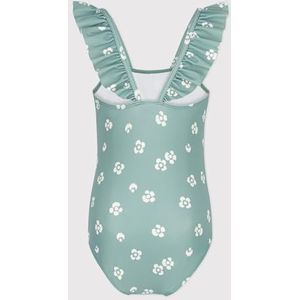 Petit Bateau Meisjes A0CXR 1-delig badpak, groen/wit, 5 jaar, groen-wit, 5 Jaar
