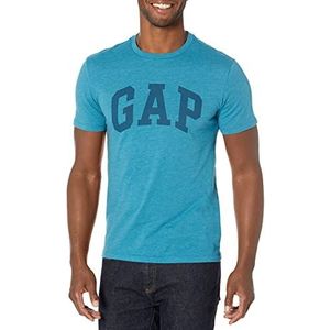 Gap V-Basic Logo T-shirt voor heren, zeeblauw, transparant., M