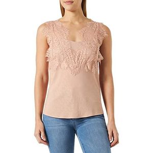 Pinko Talesia Top Crepe De Chine Jac Modieuze tanktop voor dames, Ob1_nude/roze, 44 NL