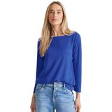 Street One - Long Sleeve Tops - Blauw - Dames - Polyester