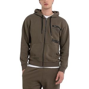 Replay Sweatjack voor heren met capuchon, 928 Dark Olive, M