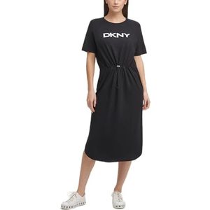 DKNY Casual jurk met logo voor dames, zwart, M