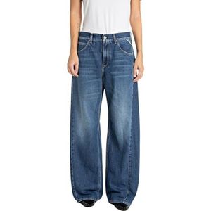 Replay Dames baggy fit jeans Narja Original Collectie, 009, medium blue., 31W x 30L