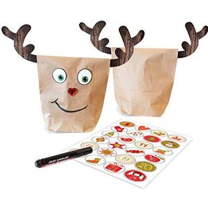 Pajoma Rudis 24 Helper adventskalender, kraftpapier, bruin, 16 x 26 cm