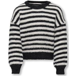 KIDS ONLY Kognewpiumo L/S Pullover Cp KNT Noos gebreide trui voor meisjes, zwart/strepen: egreet, 158/164 cm