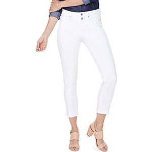NYDJ Women's Marilyn Ankle Jeans with Slit, Optic White, 14