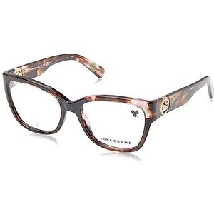 Longchamp bril voor dames, bruin/roze Havana, 53/17/140