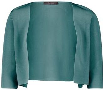 Vera Mont Dames Gebreide bolero met lange mouwen Dark Emerald, S, Donkere smaragd