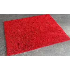 Spirella 10.15589 WC-mat zonder uitsparing 55 x 65 cm, True Red, 100% biologisch katoen