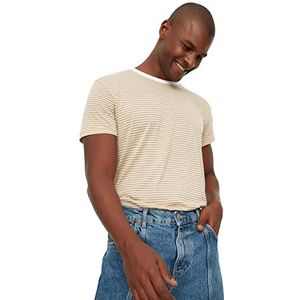 Trendyol Heren rood mannelijk normaal passend T-shirt met korte mouwen, rood, medium