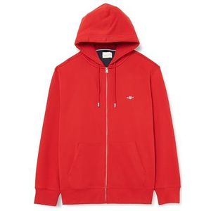 GANT REG Shield Full Zip Hoodie, robijnrood, 5XL