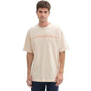 TOM TAILOR Heren T-shirt, 27469 - Smooth Light Sand, XXL
