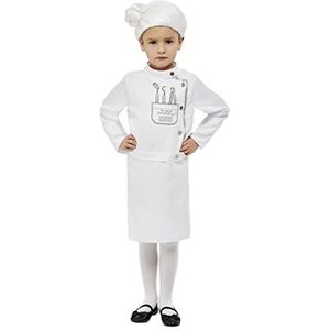 David Walliams Deluxe Demon Dentist Costume, White, with Dress & Wig , (M)
