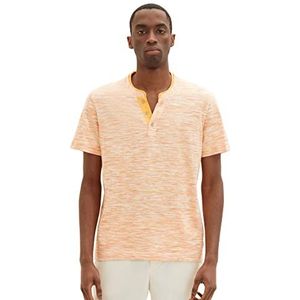 TOM TAILOR Uomini T-shirt 1035627, 31462 - Washed Orange Tonal Spacedye, XL