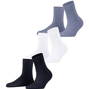 ESPRIT Active Basic 3-Pack Vrouwen Korte Sokken Duurzaam Biologisch Katoen Veelkleurig dun eenkleurig Multipack 3 Paren