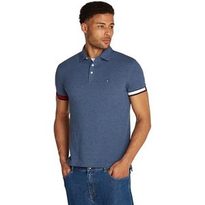 Tommy Hilfiger Flag Cuff Slim Polo Mw0mw37518 Poloshirt S/S heren