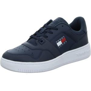 Tommy Hilfiger Heren Tommy Jeans Retro Basket Ess Cupsole Sneaker, Twilight Navy, 46 EU