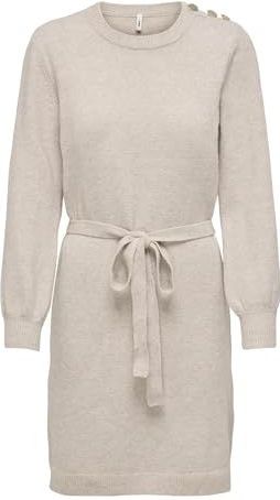 ONLY - ONLGLORY - Gebreide Jurk - Stone Grey - Knielengte