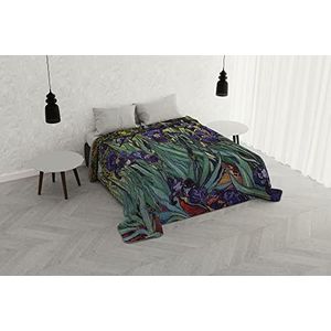 Italian Bed Linen Zomerdekbed met digitale print, motief: autokamers, microvezel, SD-54, tweepersoonsbed