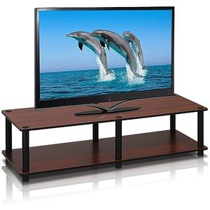 Furinno TV-kast, hout, donkere kersen/zwart, 39,62 x 39,62 x 27,69 cm