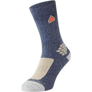 SEALSKINZ Scarning - Gerecycleerde Wol Mid Twisted Sok | Navy Blue | Large, Donkerblauw, Large