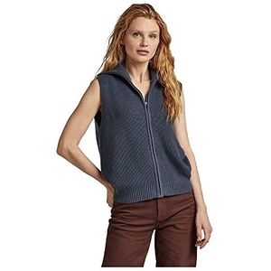 G-STAR RAW Dames Vest Zip Thru Knit Cardigan Sweater, Blue (fantem Blue 4426-863), S