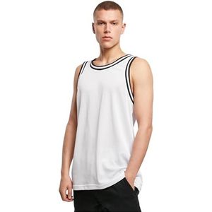 Build Your Brand Heren mesh tanktop hals Gaiter, wit, L