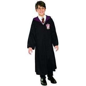 Rubies Harry Potter klassiek kostuum voor jongens en meisjes, uniseks tuniek met capuchon, met bedrukte Griffoendor-badge, Magische Hogwarts, officieel gelicentieerd product Warner Bros