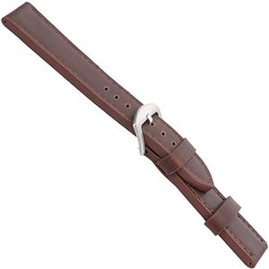 mumbi Horlogeband van roestvrij staal, siliconen of kunstleer, breedtes, bruin, 24mm, kunstleer