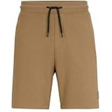 HUGO Diz C Shorts voor heren, van katoen-terry met tonale logo-patch, Open Brown242, L
