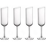 Villeroy & Boch 11-3653-8130 Nieuwe Maan Set, 4-delig, elegant, modern schuine champagne, kristalglas, transparant, vaatwasmachinebestendig