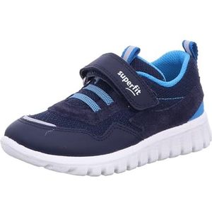 Superfit Sport7 Mini Sneakers voor jongens, blauw turquoise 8010, 33 EU Breed
