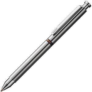 Lamy st tri pen multifunctionele pen 745 multisysteempen van roestvrij staal met balpenvulling M 21 zwart + rood en vulpotlood vulling M 41 (0,5) HB zilver lijnbreedte M/vulling 0,5 mm