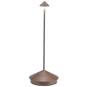 Zafferano - Pina - Tafellamp - Corten - Oplaadbaar en Draadloos - Hoogte 29 cm - Dimbaar 2200-3000 K