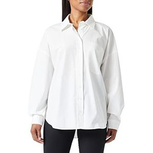 Koton Oversized katoenen shirt met lange mouwen en zakken, wit (000), 38