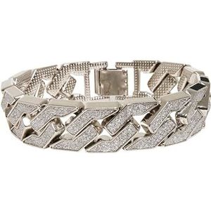 Urban Classics Unisex Glitter Bracelet Smart-armband, zilver, S/M