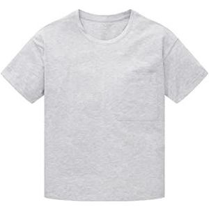 TOM TAILOR Meisjes T-shirt 1035126, 15398 - Light Stone Grey Melange, 152