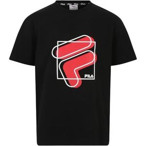 FILA Luhden T-shirt met ronde hals voor heren, zwart, 134-140